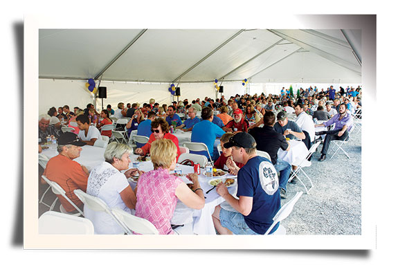 Customers at BBQ for Clearbrooke Grain & Milling's 60th anniversary