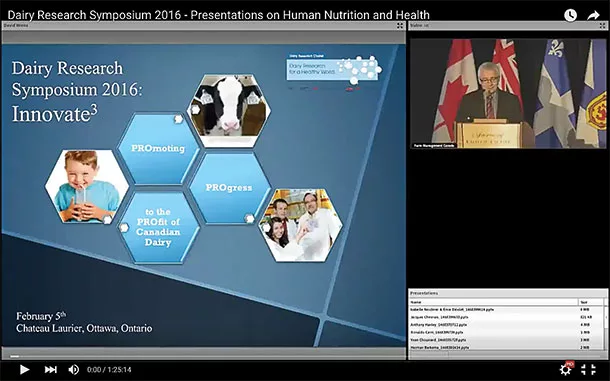 A Dairy Research Symposium YouTube snapshot