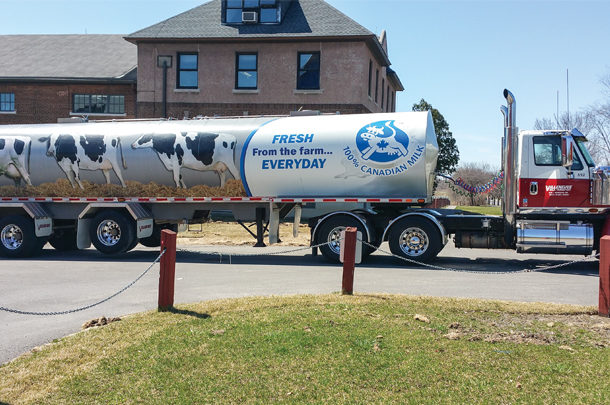 As part of the proAction program, DFC using milk trucks