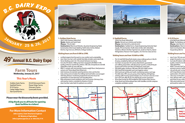 2017 bc dairy expo farm tours