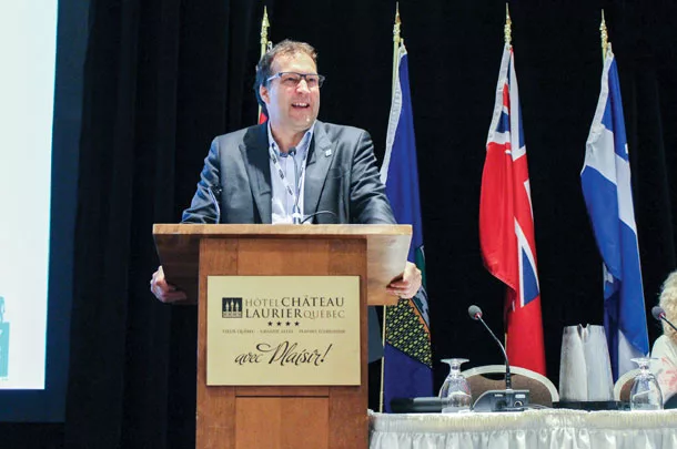 DFC President Pierre Lampron opens the 2018 AGM with the president’s address.