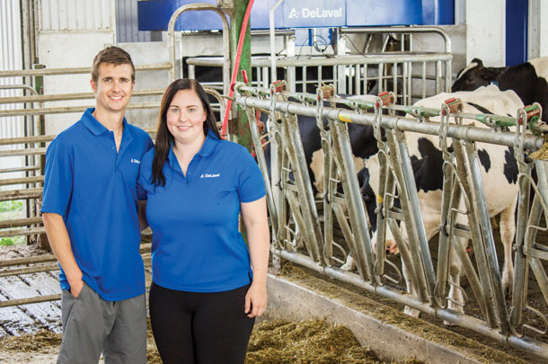 Brad and Iris Vink are the only two employees on their farm thanks to the help from three robots that milk the farm’s 115 cows.