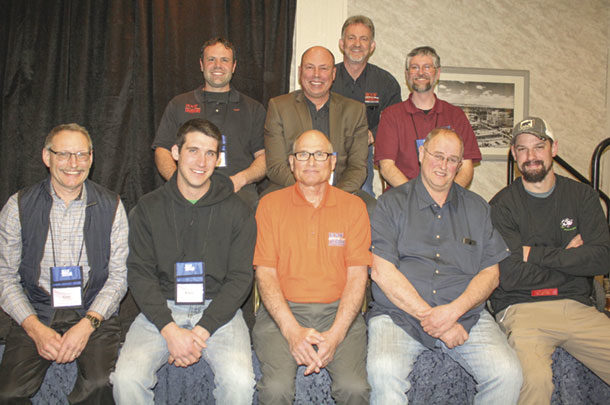 Incoming and outgoing HTA board members: Front (left to right): Gary Buchholz, Chris Viljoen, Vic Larson, Dick West, Steve Wunderlich. Back (from left to right): Justin Addy, Philip Spence, Mark Burwell, Chris Weingart