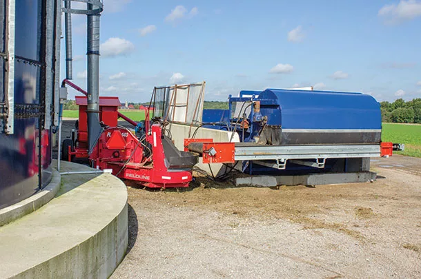 The Steens built a dump bay for unloading silage