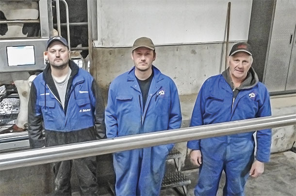 Gezinus Martens (right) sons Johan (center) Ronny (left)
