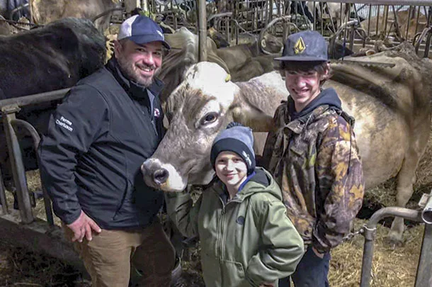 Dave Labrie with Xavier and William Malenfant.