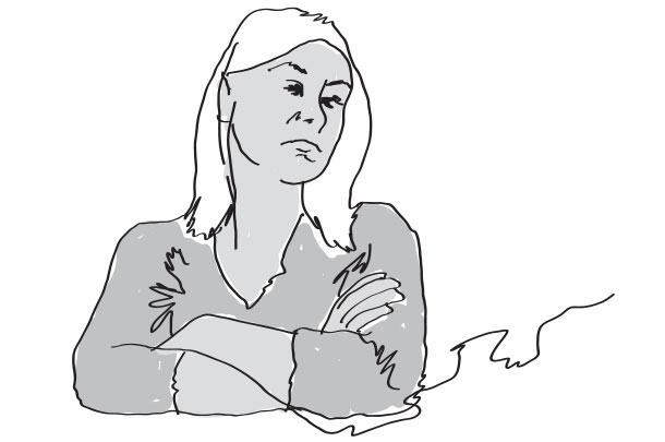 Hand drawn woman