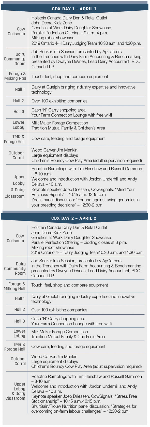 0320ca cdx schedule
