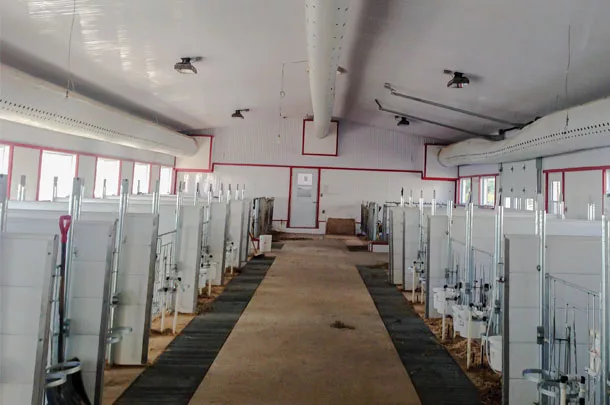 0320ca-wallace-ventilation-system.jpg Clean air is essential for calf health. Installing a positive-pressure tube ventilation system is one easy way to improve indoor calf facilities.