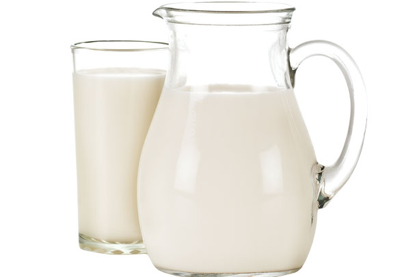 A pitcher of milk