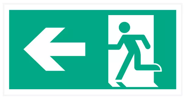 Exit sign