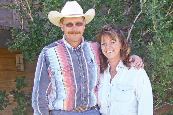 Mark and Della Ehlke of Montana, who use nose flaps on their calves