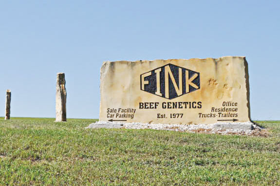 Fink Beef Genetics sign