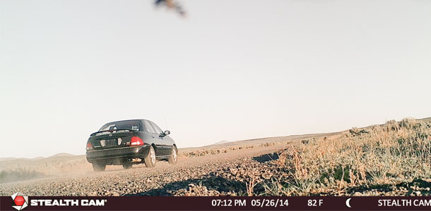 car as seen on camera