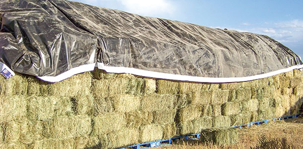 Vinyl covering hay