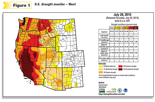 West U.S. Drought Monitor