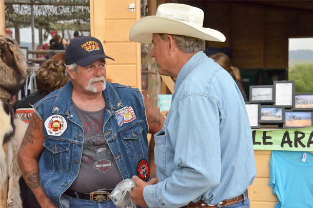 Kim Kling and Sturgis Bike Rally visitor