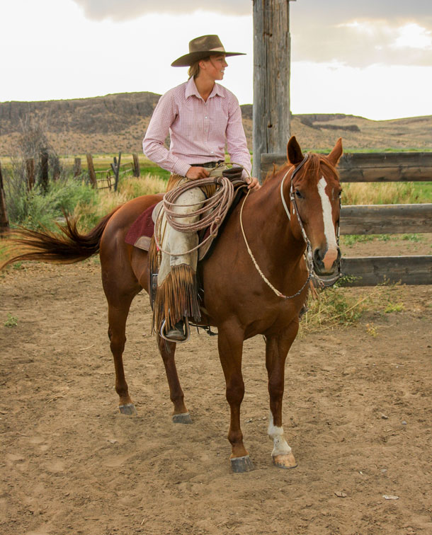 Tayler Teichert on horseback