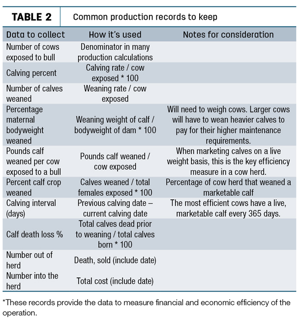 Common production records to keep