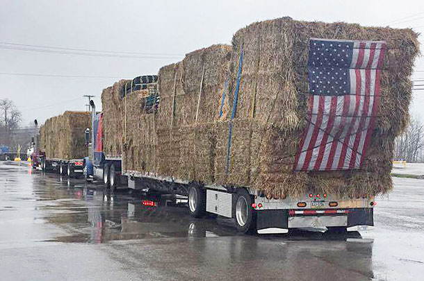 Pennsylvania to Kansas hay donation