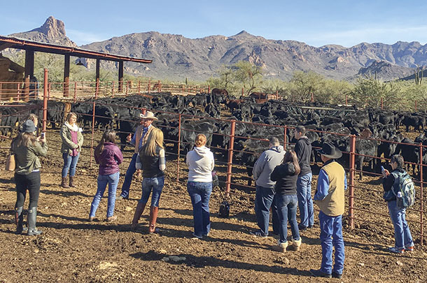 Chuck Backus commonly hosts open huse visitors on his ranch