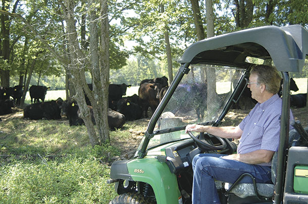 Bill roe drives buyers around the farm so they get to see every aspect of the operation