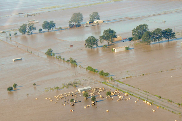 Flooding in Hungerford, TX