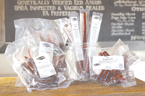 Jerky, beef stick and steaks are amoung the product offerings at Bow Creek