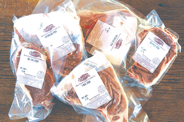 Beef from Bow Creek is sold to high-end restaurants