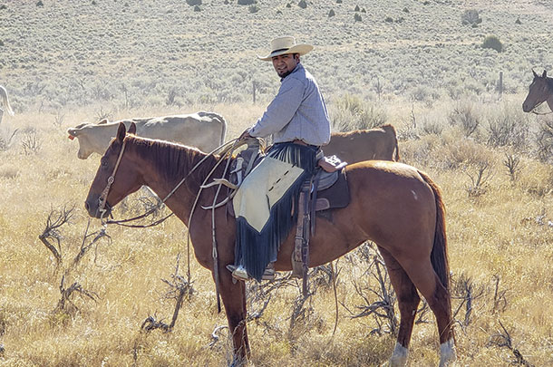 Daniel with a mule deer shed