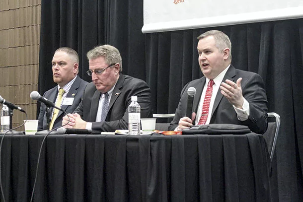 Dan Halstrom (center) and Kent Bacus