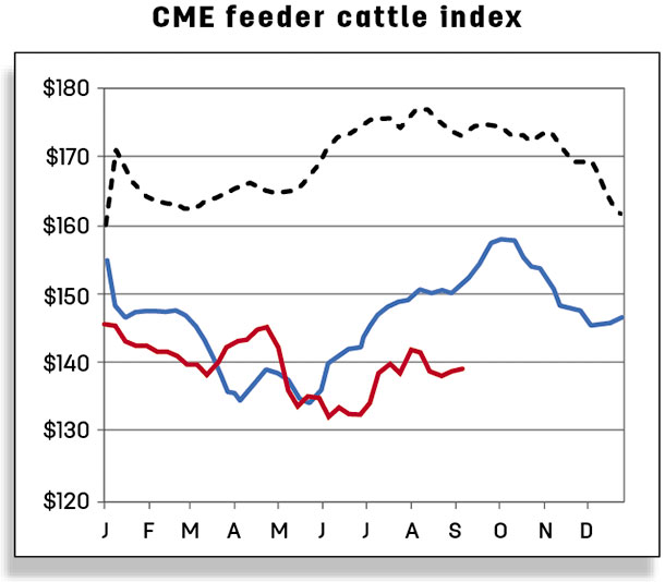 CME feeder cattle index
