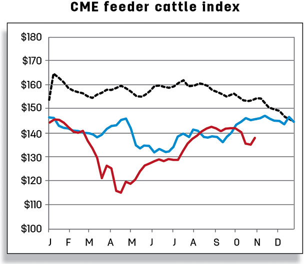 CME feeder cattle index