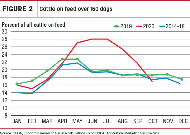 Cattle on feed over 150 days