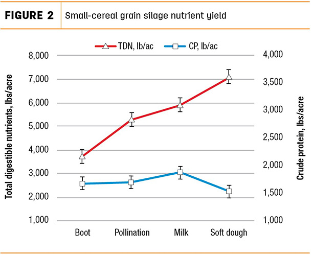 Small-cereal grain silage nutrient yield
