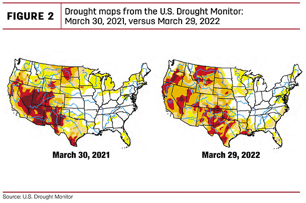 Drought maps from the U.S. Drought Monitor