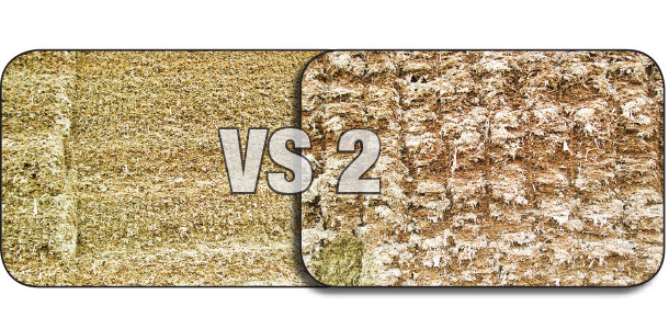 0314pd_deimund_This is a side-by-side example of the surface the two different facers leave on corn silage