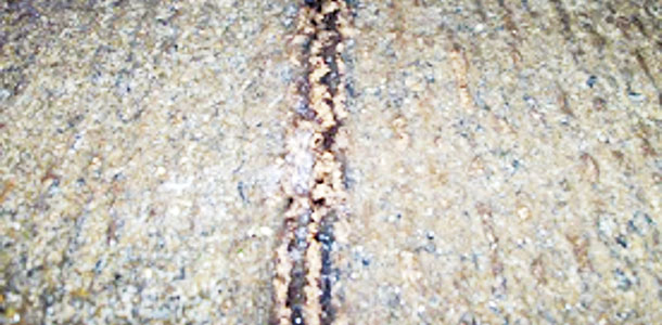 Just two years later, the same floor in that barn is smooth and slippery. This is due to the buildup of lime on the floor’s surface.