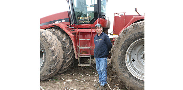 Dave Eisentraut by tractor