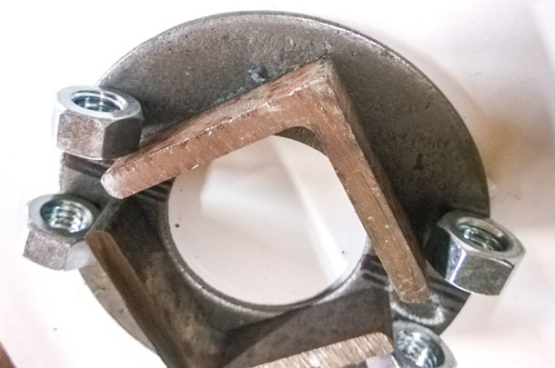 repair piece for gate hinge mock-up