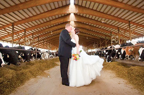 Ashley and Eric Kennedy of Bad Axe, Michigan, were married in October 2012 at a church in their community. 