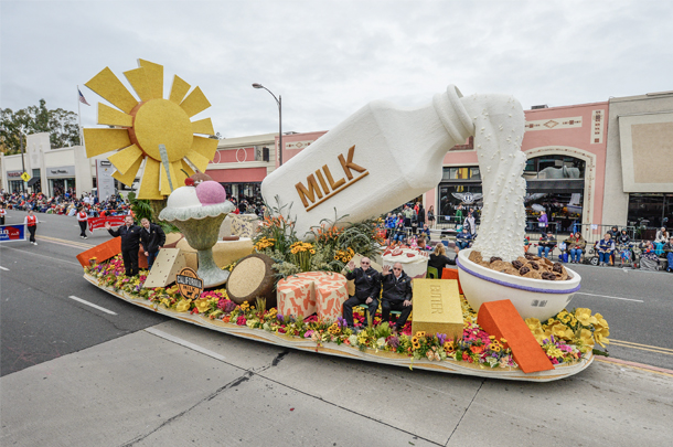 Rose Parade California dairy float