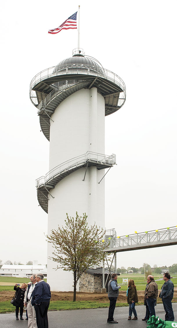The renovated silo now features an observation deck for farm visitors