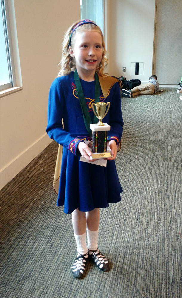 girl with award