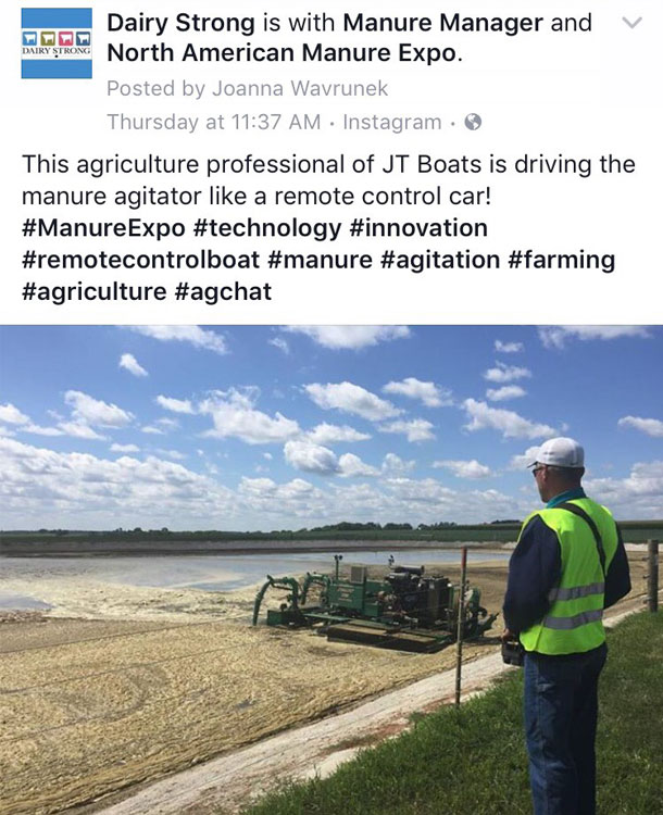 manure agitator social media post
