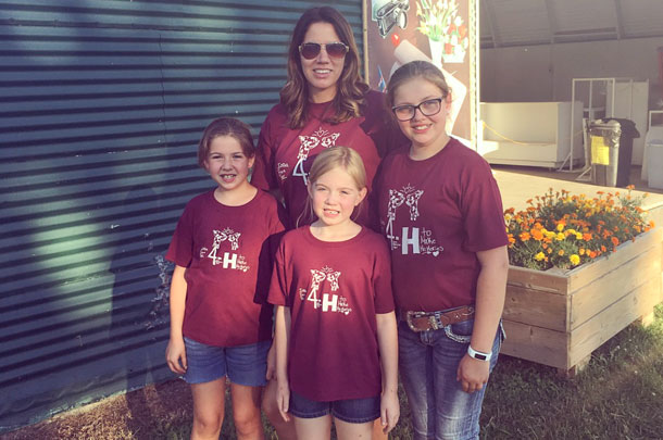 Amanda Leik’s three daughters are heavily involved in 4-H. 