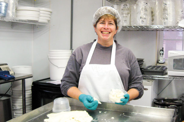 Lori a cheesemaker at Klein Farms