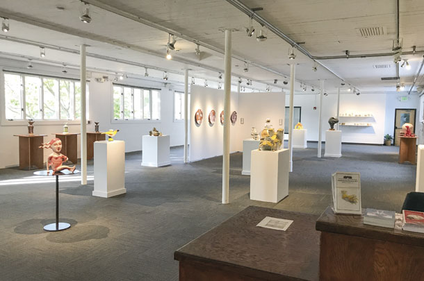 Barn's lower level serves as the art gallery