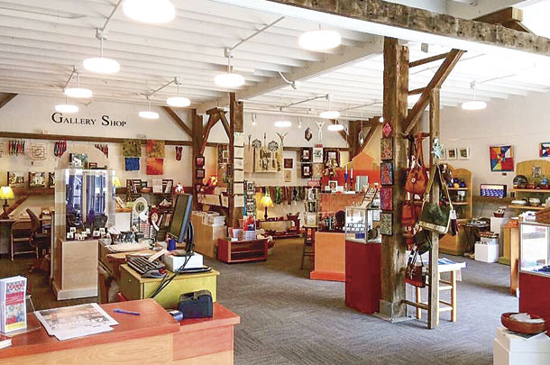 You can find unique handmade crafts in the gallery shop
