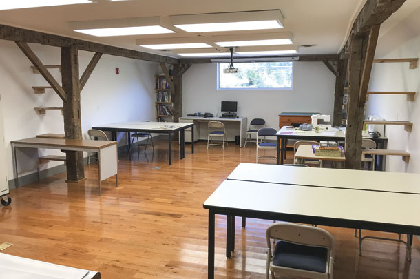 Fiber arts classes are taught at the barn